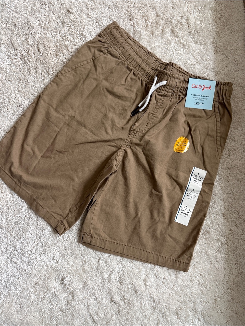 Cat & Jack Boys' Pull-On Shorts in Khaki Brown